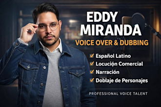 recording a professional latin spanish male voice over