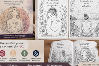 create a unique printable coloring book for kids and adulte