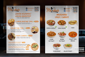 design menu for restaurant