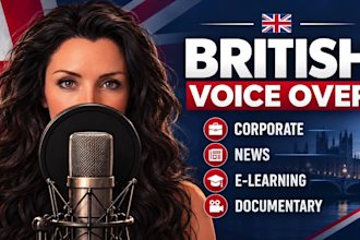 provide a clear, british voice over