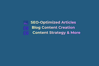 write SEO friendly blogs articles and web content
