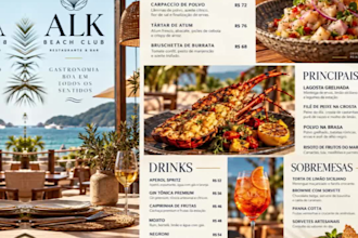 professional restaurant menu design