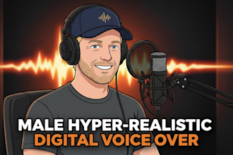 produce a hyper realistic digital voice over for your project