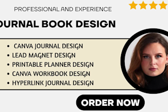 design professional book journal cover design, kdp journal cover workbook design