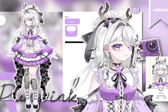 create 3d vtuber model vrchat avatar live 2d anime vtuber 3d rigging vroid model