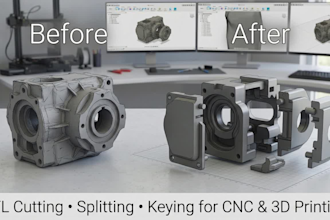 cut, split, key your stl file for cnc carving laser cutting 3d print stl repair