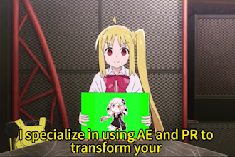 do professional anime green screen video editing with clean hair detail