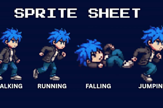 create pixel art characters, sprite sheets and animation for your indie game