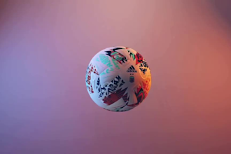 create realistic 3d ball model, sports ball rendering and animation