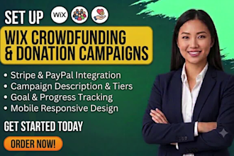 create wix crowdfunding nonprofit charity donation campaign website