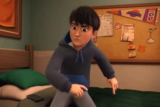 create cinematic 3d pixar style ai animation video art