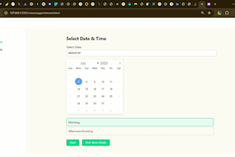 develop a full booking and ecommerce web application