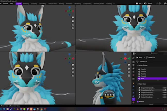 create custom furry avatar for vrchat, vrc avatar, vr character, fursona avatar