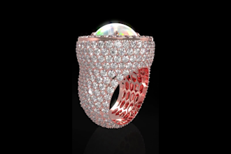 do professional jewelry cad in matrix gold rhino and keyshot