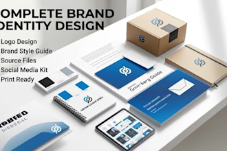create a complete brand identity with logo, colors and typography