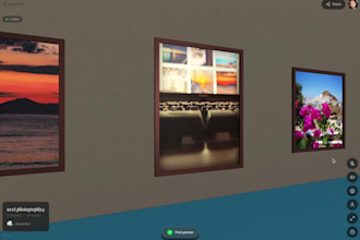 create an immersive 3d website art gallery on galerra