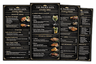 design professional menus, digital content, or graphics