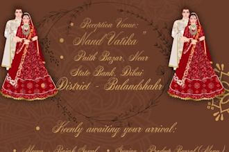 design custom digital birthday and wedding invitation cards