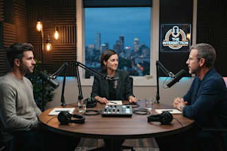 create a realistic ai podcast with hosts in any language