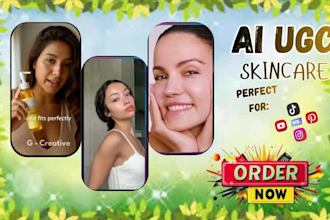 create ai ugc skincare video, ai avater ugc style for your instagram and tiktok