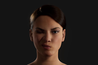 create facial rig, arkit 52 blendshapes, lip sync and metahuman animation