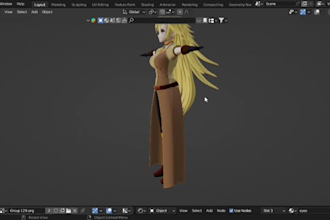 created stylized vrchat character avatar with rig