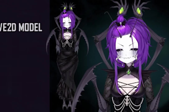 create live 2d vtuber model 2d vtuber model vtuber live2d live2d, live2d cubism
