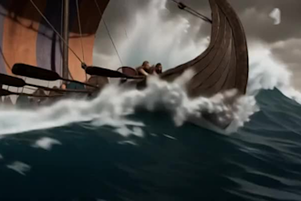 create unity 3d ship model, low poly boat vessel, game ready ship animation
