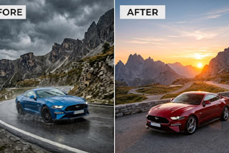 remove background and enhance car images