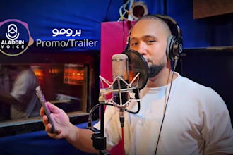 record a premium trilingual arabic, english, or french voiceover