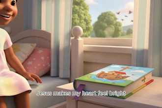 create animated kids christian gospel lyric videos for youtube