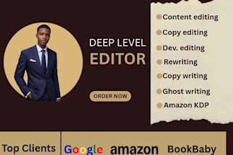 provide book editing and proofreading to improve clarity, accuracy