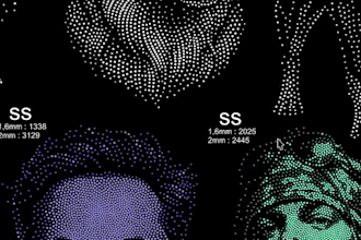 convert your photo into a custom rhinestone template