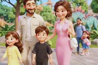 produce ai kids animation 3d cartoon video, 3d kids learning animation video
