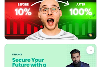 design finance and crypto youtube thumbnail in canva