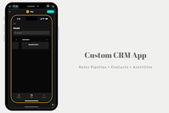 custom CRM app to manage contacts, deals and activities
