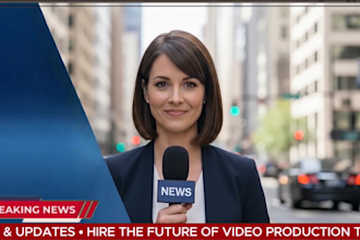 craft a breaking news videos with ai spokesperson