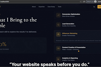 create a personal portfolio website