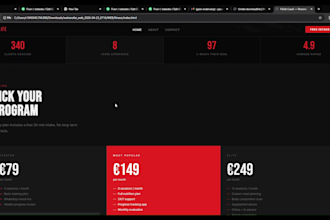 design a modern responsive one page website