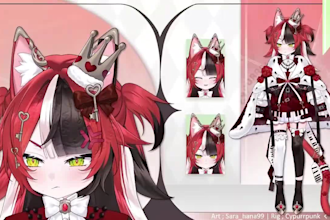 2d vtuber model live2d rigging vtuber avatar 3d vtuber twitch virtual streamer