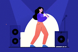 create a singing girls explainer for after effects