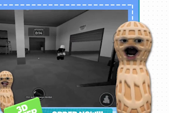 design custom ar vtuber burnt peanut 3d avatar for live streaming