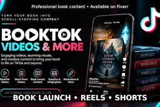 create engaging booktok video, book promo and launch content
