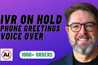 record voicemail greeting on hold message IVR male voiceover