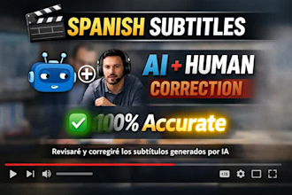create accurate spanish subtitles using ai and human correction