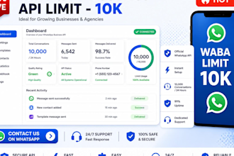 provide whatsapp business API with 2k, 10k, or 100k messaging limit