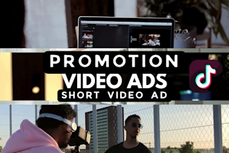 create commercial promotional titok video ads, facebook video ads for marketing