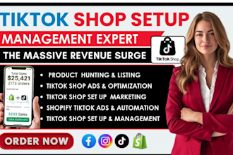 setup usa tik tok shop tiktok manager ads influencer affiliate shopify marketing
