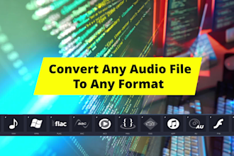 convert any audio file to any format mp3, wav, m4a, flac etc