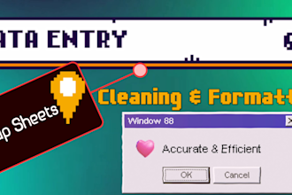 clean, arrange and format your data in excel